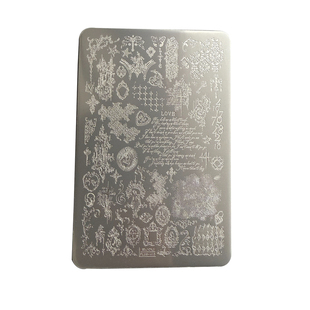 美甲工具英文字母转印钢板数字模板工具印花板精细花纹