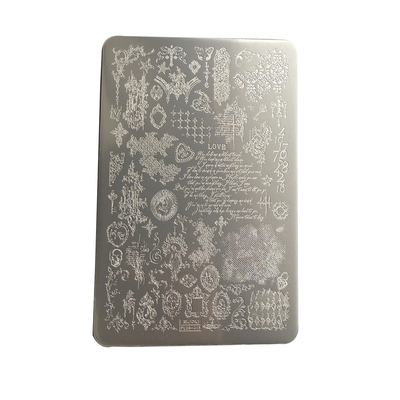 美甲工具英文字母转印钢板数字模板工具印花板精细花纹