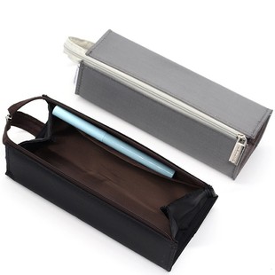 日本国誉笔袋KOKUYO方形对开式扩展带提手学生学习文具盒铅笔笔袋