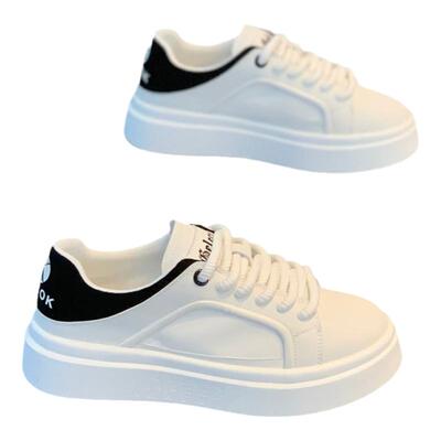 系带时尚潮流增高圆头百搭休闲鞋