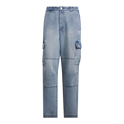 阿迪达斯男士百搭纯棉牛仔运动裤