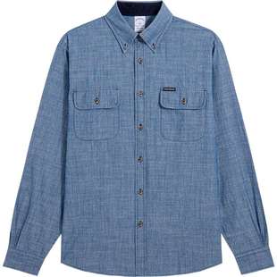 Brooks Brothers/布克兄弟男士25秋冬新品纯棉牛仔口袋休闲衬衫