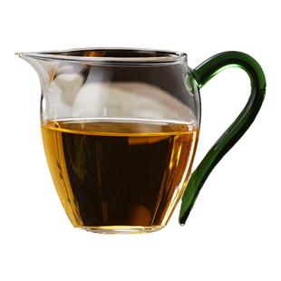 高档玻璃公道杯三件套茶海茶漏套装高硼硅耐热滤网一体泡茶分茶器