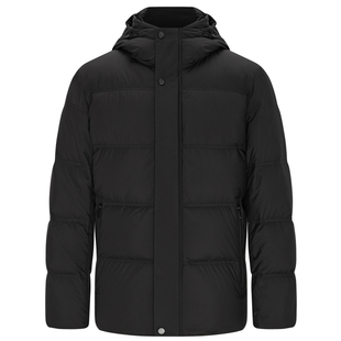 EMZ鄂尔多斯【白鹅绒】冬季新款立领连帽休闲保暖羽绒服厚外套男