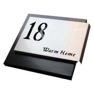 创意金属别墅商门牌订制室外庭院装饰号码住宅家用入户轻奢数字高级高端酒店公司不锈钢铁艺材质标识牌子定制