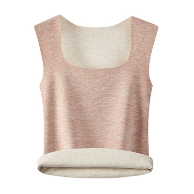 德绒羊毛蚕丝无痕保暖背心女