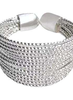 不掉色925银戒指女小众设计