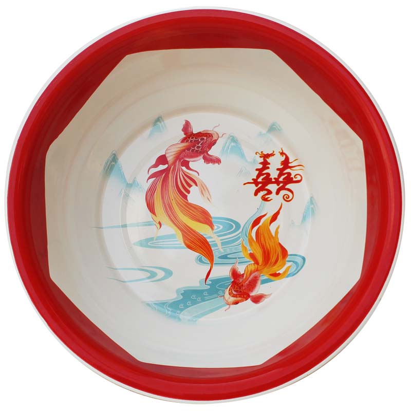 友春花搪瓷盆加厚老式