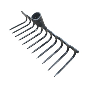 锰钢一体耙子加厚多功能搂草耙地专用新款农用多齿钉耙松土平地耙