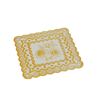 餐垫杯垫欧式烫金PVC花盆垫隔热免洗西餐垫茶几垫锅垫花瓶圆形垫