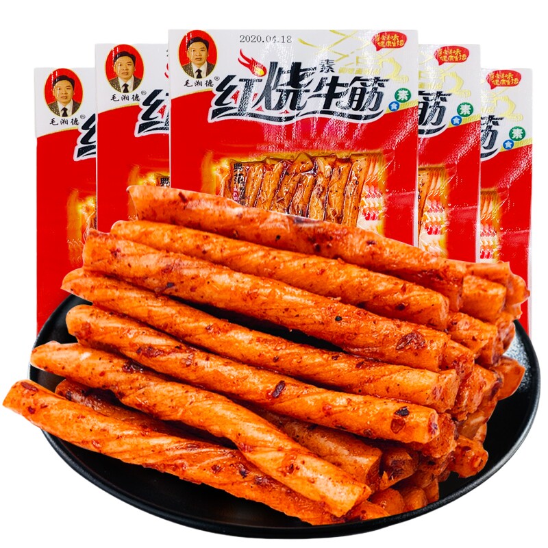 毛湘德红烧素牛筋辣条小包装90后儿时怀旧童年面筋大辣棒麻辣零食