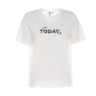 betu 百图甜美圆领可爱趣味卡通动物印花短袖女式T恤多色