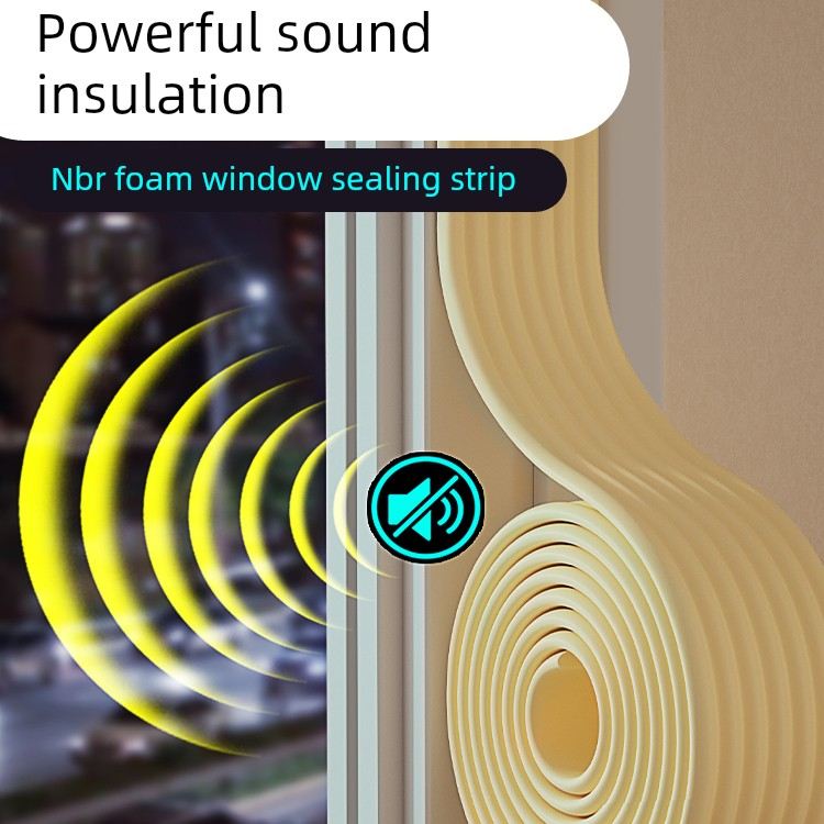 窗户隔音神器临街密封条铝合金门窗防漏风缝隙防噪音玻璃窗封边条