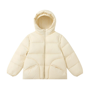 笛莎童装女童羽绒服冬季新款儿童女孩中大童短款外套可拆卸袖子