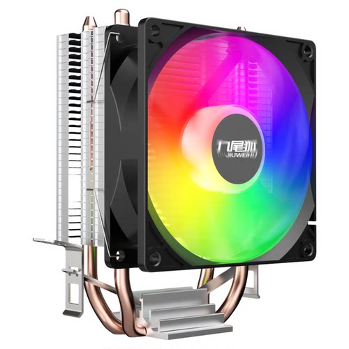 九尾狐2T台式电脑CPU散热器风扇2铜管风冷1150/1151/1700/2011AMD