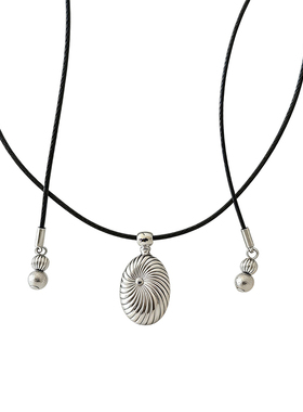 大米饰品】极简冷淡风贝壳吊坠项链秋冬长款毛衣链2025新款爆款