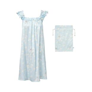 MANITO迪士尼爱丽丝合作系列  小雏菊 Daisy 桑蚕丝木耳边短裙