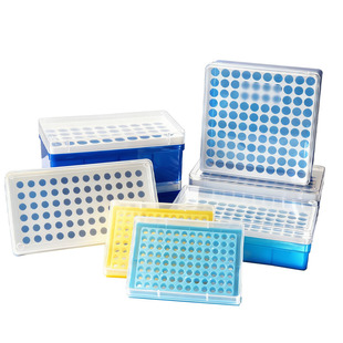 教学仪器塑料离心管盒0.5/1.5/2/5/10ml  72/81/96/100孔 离心管ep管收纳盒冻存盒冰盒实验室离心盒离心管架