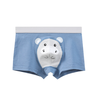 男童卡通内裤宝宝四角短裤儿童a类纯棉男孩小童中大童抗菌平角裤Y
