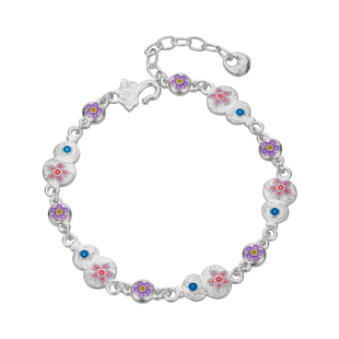 顺庆银楼S9999纯银拾月手链古法新中式国风葫芦纯银手链送礼物