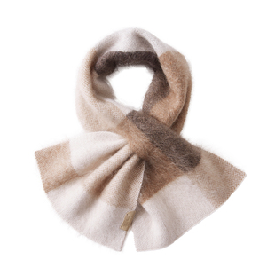 玖慕纯山羊绒围巾女士秋冬季保暖加厚拉绒护颈围脖送妈妈长辈礼物