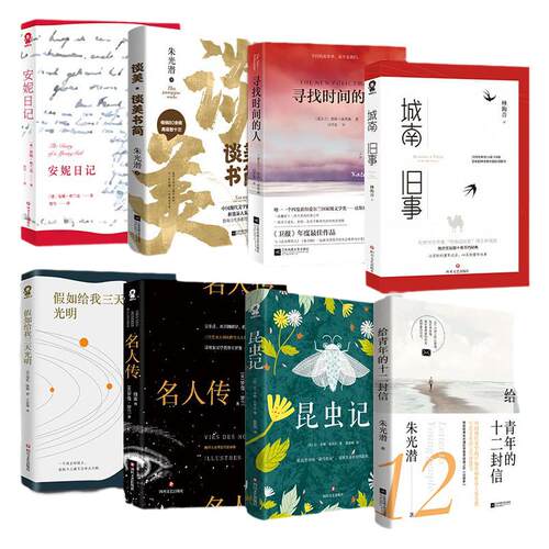 【当当网 正版书籍】文学名著经典套装（全8册）给青年的十二封信 谈美 名人传 昆虫记 城南旧事等寒暑假课外读物名著快乐读书吧