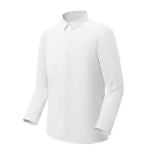 红豆加绒衬衫男长袖正装冬季加厚纯色爸爸通勤弹力保暖白衬衣结婚