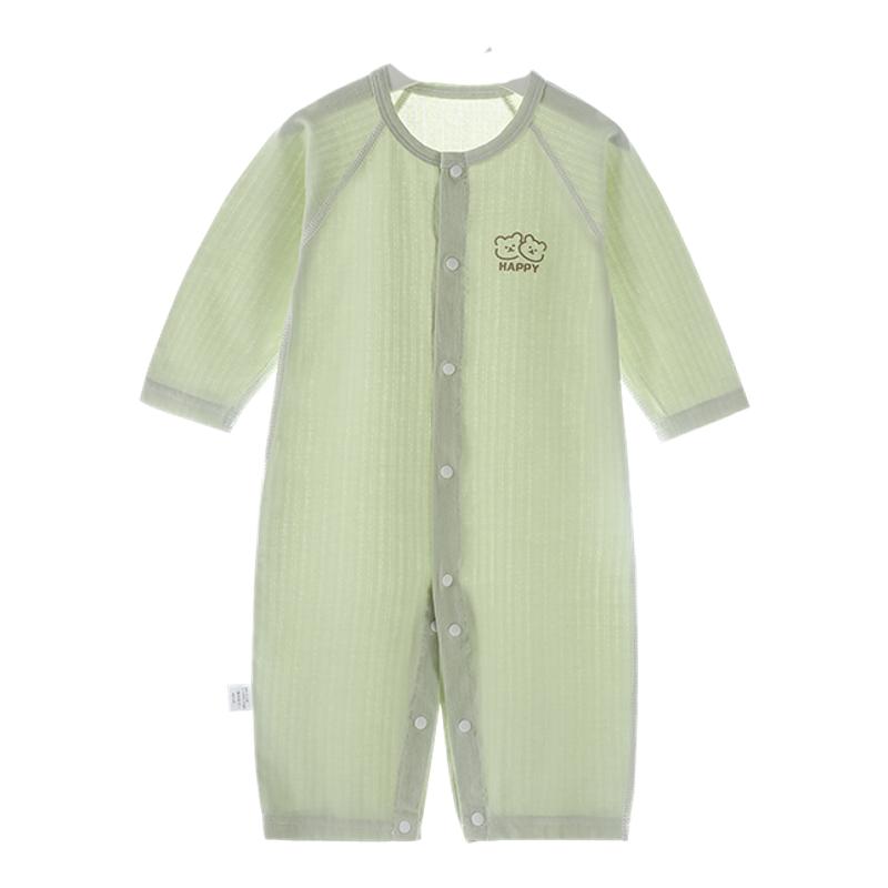 夏凉感婴儿长袖连体衣空调服睡衣