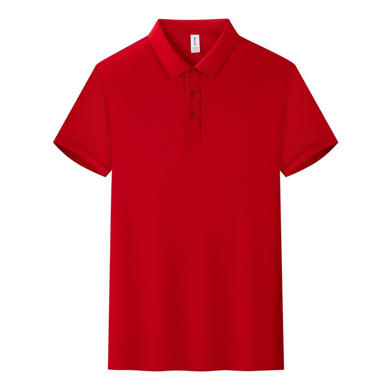 京东红色POLO衫工作服定制快递外卖配送工装印logo冰丝T恤男女夏