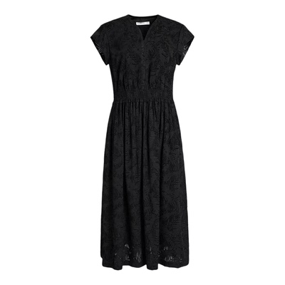 夏新款法式V领显瘦松紧腰长裙