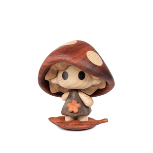 原上城原创设计winki温琪系列蘑菇实木手办桌面摆件高级潮流礼物