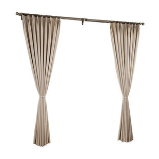 2022新款轻奢奶茶色系日式全遮光卧室涤纶窗帘现代简约遮阳挂钩式