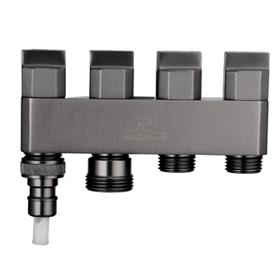 潜水艇一进四出全铜角阀洗衣机马桶分水阀三四通开关家用分水龙头