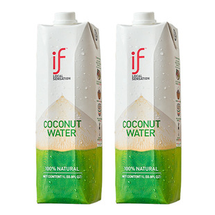 【自营】泰国进口if100%椰子水纯椰青水nfc电解质果汁孕妇饮料1L