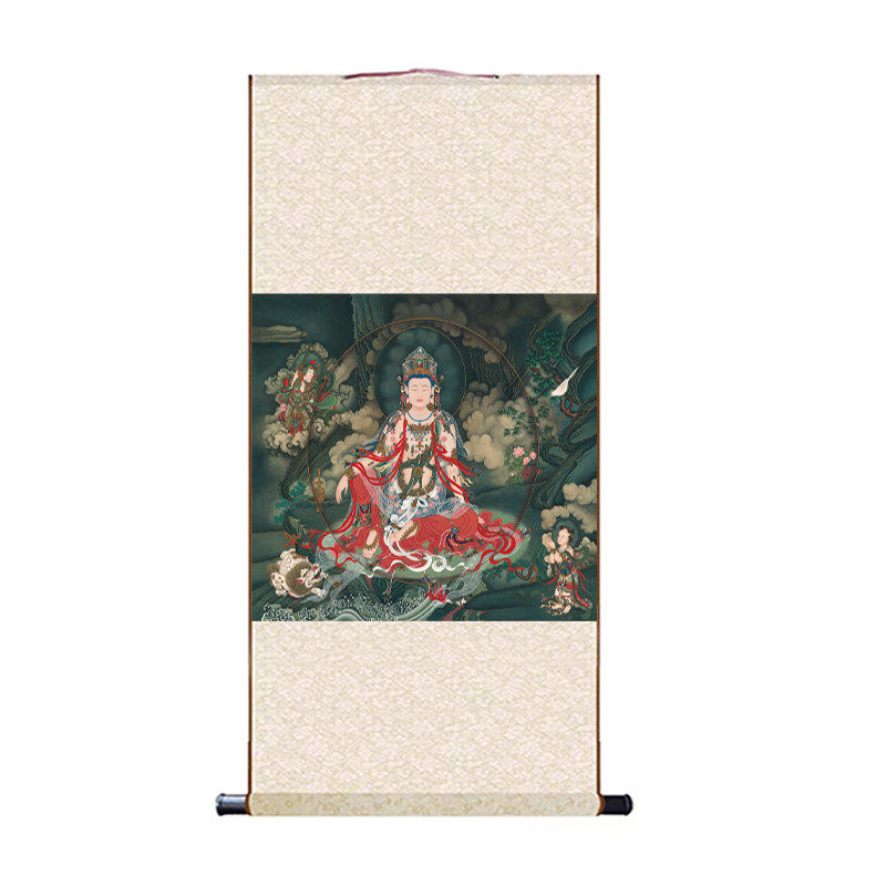 水月观音神佛画卷轴挂画