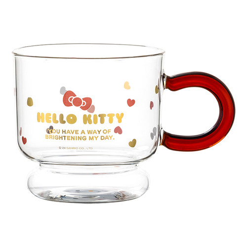 HelloKitty玻璃杯女高颜值果汁饮料杯家用儿童可爱喝水杯子耐高温