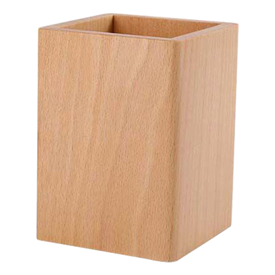 木质方笔筒松木榉木楝木笔筒雕刻