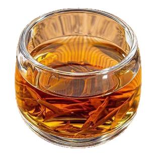 扳指杯透明玻璃泡茶品茗杯子高端功夫茶具主人杯日式2两小酒杯