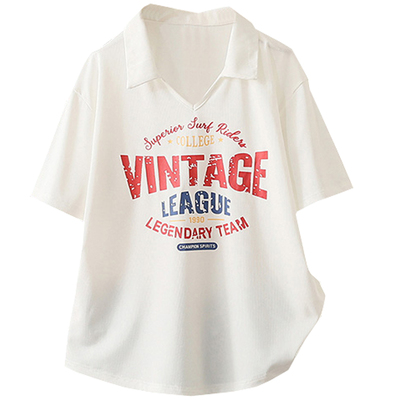 夏季大码200斤V领正肩短袖t恤