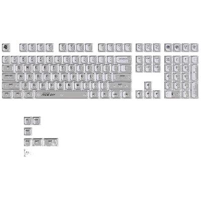黑吉蛇白水晶键帽PC材质MDA高度