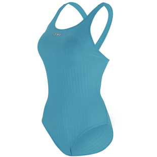 洲克竞速泳衣女款性感游泳衣竞技专业训练运动大码泳装经典素色款