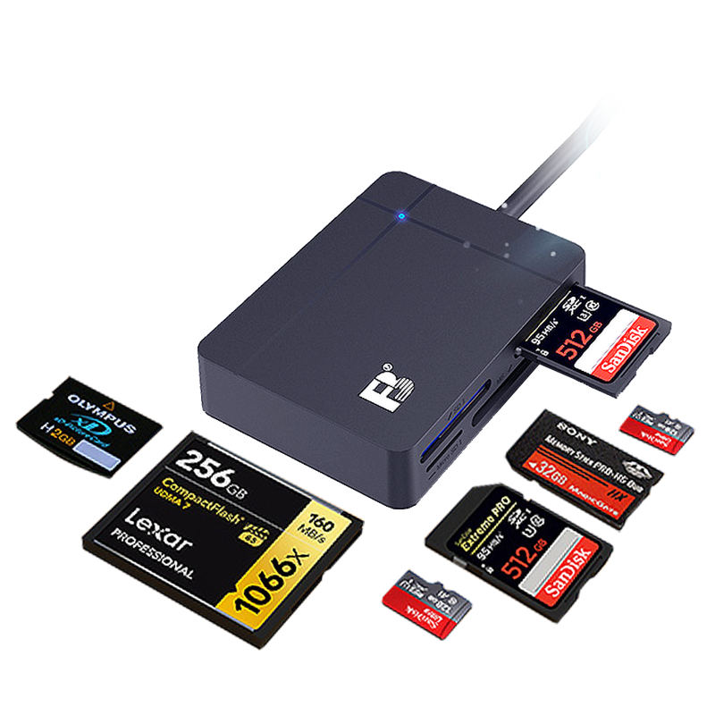 沣标SD卡CF TF XD MS高速读卡器USB3.0多合一CR705索尼佳能相机内存卡储存行车记录仪电脑安卓typec手机功能