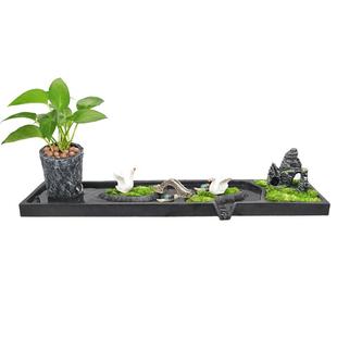 流水摆件循环水水缸造景水循环古法养鱼过滤器全套流水板水罐陶罐