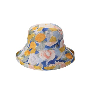 南法天堂~油画风浪漫卷边大檐渔夫帽遮阳防晒太阳帽女夏20254新款