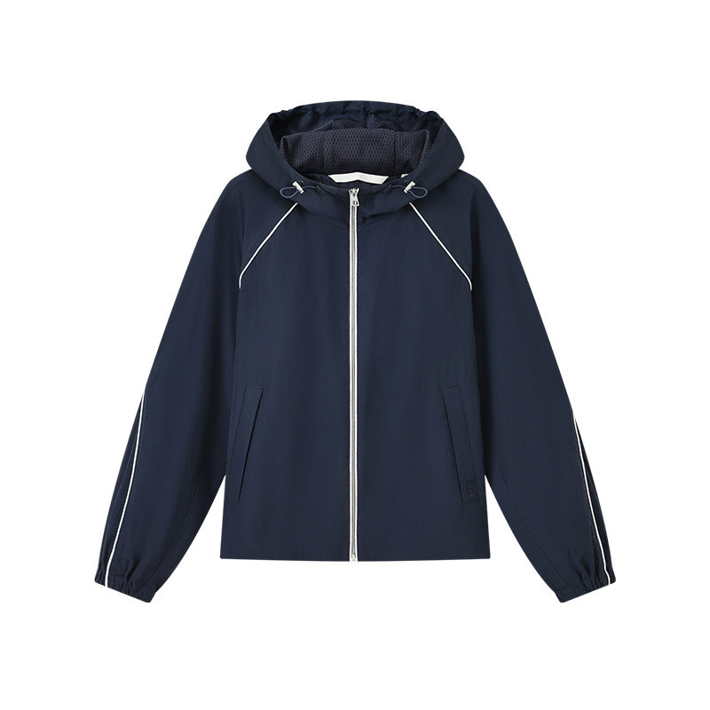【自营】Marc O'Polo2026春季新款胶印LOGO装饰绗缝连帽夹克女
