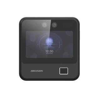 海康威视人脸识别指纹打卡机公司员工上下班面部考勤机工地刷脸签到器多功能智能WIFI联网云考勤