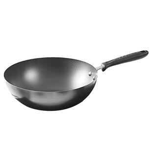 安博力不粘锅无油烟家用黑晶铁锅老式炒菜锅燃气灶电磁炉用