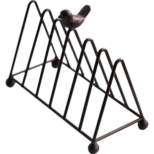 小鸟三角书架杂志架碟架盘架分类整理架复古家居收纳装饰实用摆件