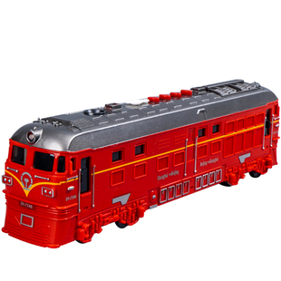 仿真绿皮火车玩具万向东风模型宝宝惯性声光儿童汽车1-2小男孩3-4