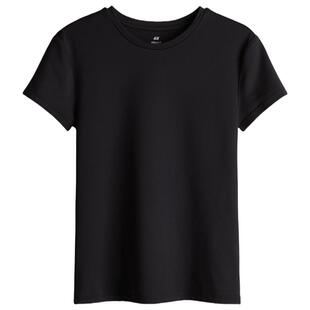 HM女装T恤春季新款凉感COOLMAX®修身健身运动短袖上衣1282994